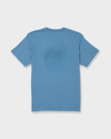 T-shirt classique en coton bleu pour hommes, doux, respirant, à manches courtes, décontracté, confortable, basique, à col rond, pour tous les jours