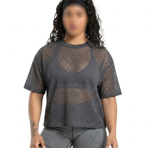 เสื้อคลุมออกกำลังกายผ้าตาข่ายบางเบาขนาดใหญ่พิเศษสำหรับฤดูร้อน ปี 2026 เสื้อคลุมสำหรับออกกำลังกายผู้หญิง ระบายอากาศได้ดี แห้งเร็ว เหมาะสำหรับเล่นกีฬา - Product Image 1