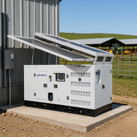 Système d'alimentation hybride 10kW 15kW 20kW 25kW 30kW 50kW, groupes électrogènes diesel silencieux, générateur d'urgence, centrale électrique solaire silencieuse