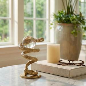Centre de table décoratif en métal en forme de serpent, figurine animale unique pour la décoration intérieure de luxe, maison et bureau. - Product Image 5
