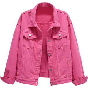 Ropa de Mujer, Chaqueta de Mezclilla Estilo Americano Retro, Casual, de Manga Larga - Product Image 1