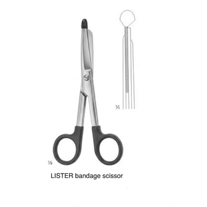 Tijeras para Vendajes Lister de 145 mm, Tijeras de Acero Inoxidable de Grado Médico para Cortar Vendajes y Tela - Product Image 2