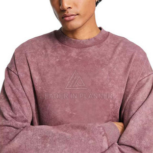 เสื้อสเวตเชิ้ตย้อมสีแบบแอซิดวอช ดีไซน์ใหม่ ขายดีที่สุดสำหรับผู้ชาย สั่งซื้อขั้นต่ำน้อย ขายส่งเสื้อสเวตเชิ้ตย้อมสีแบบแอซิดวอชสำหรับผู้ชาย - Product Image 3