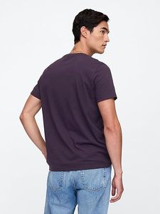 T-shirt en coton uni à coupe classique pour homme, col rond, manches courtes, vente en gros, personnalisable, décontracté, en jersey tricoté, teinture unie - Product Image 3