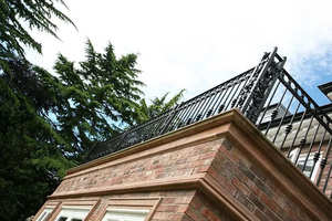 Traditional Victorian <b>Wall</b>-<b>Mounted</b> Wrought Iron Pipe Balcony Railing; Rust-Resistant Security Anti-theft Easy Assemble for - Product Image 4