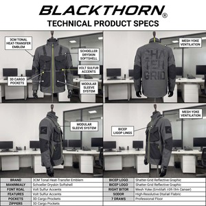 Chaqueta de Invierno Resistente Unisex BLACKTHORN WORLD, Impermeable, Transpirable, de Tejido Soft Shell, para Caza de Ciervos, Diseño Personalizado de Moda 2025 - Product Image 2