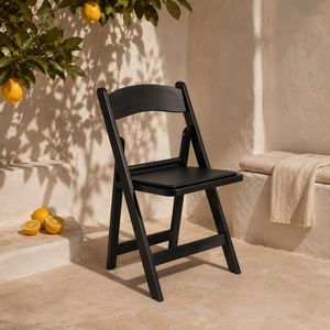 High Quality Resin Foldable Modern Outdoor Dining <b>Chair</b>-Lightweight Durable Waterproof <b>Stackable</b> Eco-Friendly Comfortable Black - Product Image 1