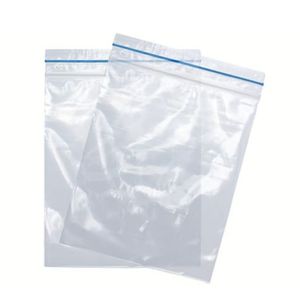 Customize size <b>Transparent</b> Clear Zip Plastic <b>Bags</b> PE Moisture Proof Storage Zipper Plastic white / red/ blue line simple double - Product Image 6