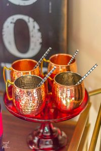 Copper serving <b>mug</b> set coastal sunrise beverage cups handmade premium cocktail drink <b>mugs</b> durable finish - Product Image 1