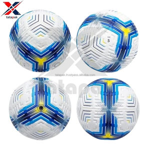 ลูกฟุตบอลเย็บด้วยเครื่องจักร ดีไซน์ใหม่จาก TATA PAK INDUSTRIES ผลิตจากหนัง PU PVC ลายนูน เป็นมิตรกับสิ่งแวดล้อม น้ำหนัก 0.4-0.45 กก. สำหรับเล่นกลางแจ้ง - Product Image 6