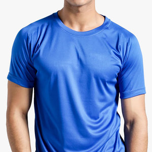 T-shirt de sport bleu premium - T-shirt de gym en polyester à performance anti-humidité - Fabricant de vêtements personnalisés directement de l'usine de Sialkot - Product Image 5