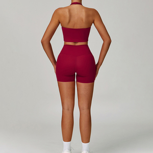 Leggings de fitness et yoga pour femmes, 3 pièces, sans couture, taille haute, respirants, en Spandex/Nylon, 220g, avec poches intégrales, vente en gros - Product Image 5