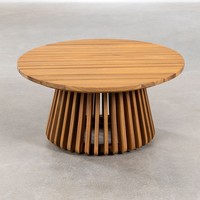 Table basse ronde en bois d'acacia Vandana Amber Design (Ø80 cm) Mura