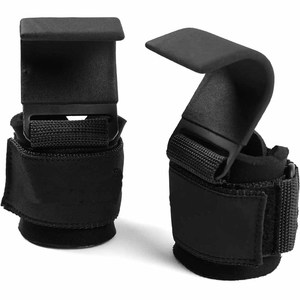 Weight Lifting Hooks (Pair), Heavy Duty Power <b>Wrist</b> <b>Straps</b> Hand Grip Support For Deadlifts - Product Image 1