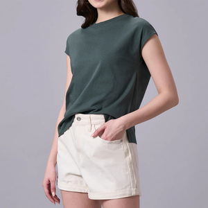 T-shirts d'été décontractés pour femmes, de haute qualité, en gros, à manches courtes, anti-humidité, séchage rapide et respirants, couleur unie - Product Image 4
