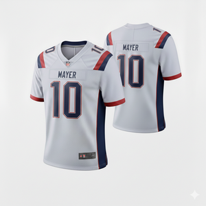 Maillot de football américain des Patriots de la Nouvelle-Angleterre avec le nom de Drake Maye, Stefon Diggs, Christian Gonzalez, uniformes de football américain - Product Image 5