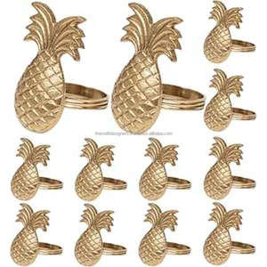 Moulé Palmier Golfe Hôtel Restaurants Rond De Serviette En Laiton Coulé Décoratif Tissu/Porte-Serviettes Anneaux En Métal À Collectionner Par TCD - Product Image 5