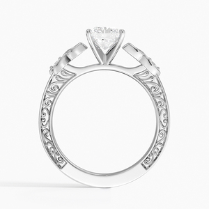 Anillo BOJ 037 con Corte Radiante, Plata 925, Anillo de Diamantes Celta Aberdeen, 2ct, Color D, VVS1, Moissanita, Certificado GRA, Precio Bajo en Oferta - Product Image 2