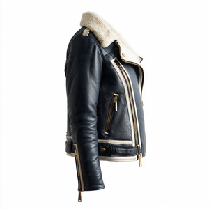 Veste en cuir et fourrure de qualité supérieure, résistante, pour occasions formelles. Ceci est un produit qui respire la solidité et la durabilité. Veste d'hiver qui dure vraiment - Product Image 5