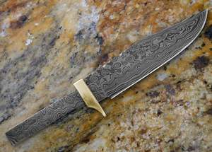 Cuchillo de camping de venta caliente con mango de madera, cuchillos forjados DIY, diseño OEM/ODM, hojas en bruto de grado industrial con punta caída en oferta - Product Image 3