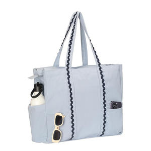 Sac fourre-tout en cuir pour femme, très tendance, en cuir véritable, sac à main de luxe avec fermeture éclair, léger et élégant pour l'extérieur - Product Image 5