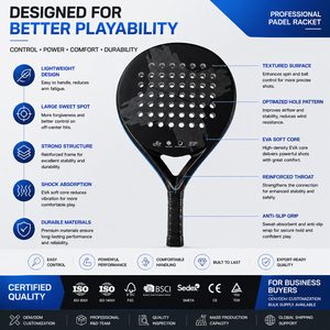<span class=keywords><strong>Raquette</strong></span> de <span class=keywords><strong>padel</strong></span> 36,5 mm, noyau souple en EVA, grand sweet spot, pour entraînement en club, location, logo personnalisé, OEM, ODM, vente en gros, fournisseur d'usine - Product Image 6