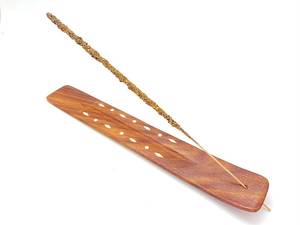 Decorative Custom Brass Design Acacia Wood Eco-Friendly Durable Incense Stick Burner for Home Temple Prayer Spaces Wholesale B2B - Product Image 1
