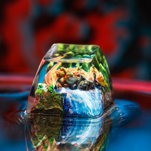 Teclas Místicas de Anime, Teclas Artesanales Personalizadas, Teclas Anime Lindas, Teclas Verdes, Juego de Teclas, Teclas de Resina - Product Image 1