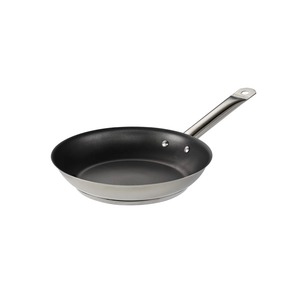 Round Nonstick Frying <b>Pan</b> With Stainless Steel Handle Aluminum Base For Gas <b>And</b> Induction Cooker Hand Wash Only - Product Image 1