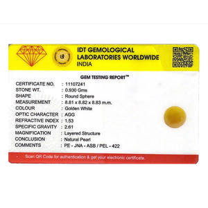 Perle dorée exquise de 4,65 carats, pierre précieuse en vrac pour bijoux fins - Product Image 3