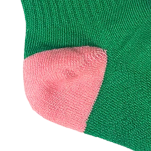 AKA Pink & Green Quarter <b>Socks</b> Embroidered Crew Athletic Casual Cotton <b>Socks</b> for <b>Women</b> Green Pink <b>White</b> - Product Image 6