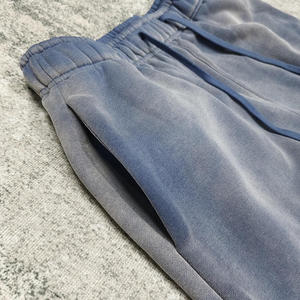 2026 <b>Wholesale</b> Sun Faded Washed <b>Flared</b> Pants Oversized Wide Leg Pants Heavy Baggy Acid Wash Vintage Men <b>Sweatpants</b> - Product Image 4