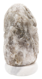 Himalayan Grey Rock Salt <b>Lamp</b> Dimmer <b>Switch</b> Natural Carved Wooden Base Eco-Friendly CE Certified Natural Crafts Gray Salt Table - Product Image 3