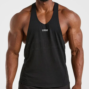 Camiseta sin mangas de punto liso con cuello redondo para hombre, transpirable, informal, 100% poliéster - Product Image 3