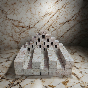 Nouveauté : magnifiques boîtes cadeaux artistiques en bois et nacre, forme carrée, 10 x 10 cm, pour la décoration de la maison et les cadeaux. - Product Image 1