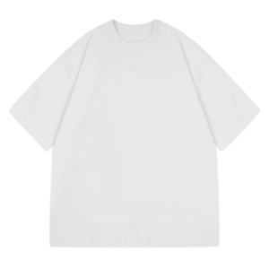 Men Super <b>Heavyweight</b> Blank <b>T</b> <b>Shirt</b> <b>White</b> Oversized Cotton Short Sleeve Crew Neck Minimal Plain Tee OEM Supply - Product Image 1