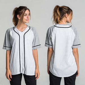 Camiseta de Béisbol Corta con Cuello en V para Mujer, de Malla Transpirable de Secado Rápido, Ajuste Holgado, Compra al por Mayor, con Número Personalizado y Estampado por Sublimación - Product Image 6