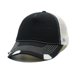 5 Panel Canvas Mesh Trucker <b>Hat</b> Custom Logo Embroidery Unisex Polyester <b>Summer</b> Sports Cap Wholesale - Product Image 3