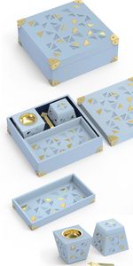 Brûleur d'encens arabe Mubkhar en acrylique doré de luxe avec couvercle et plateau assorti, brûleur d'encens portable pour l'Oud, pour l'Aïd, le Ramadan - Product Image 5