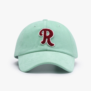 Gorra de béisbol de algodón amarillo con logotipo R bordado, unisex, ajustable, informal, para adultos, para primavera y verano - Product Image 2
