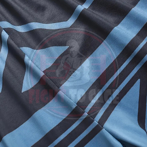 Breathable Spandex/Nylon 2-Piece <b>Compression</b> <b>Shirt</b> & Legging Set for Men <b>Black</b>/Blue Quick Dry Full Sleeve MMA/BJJ Training - Product Image 4