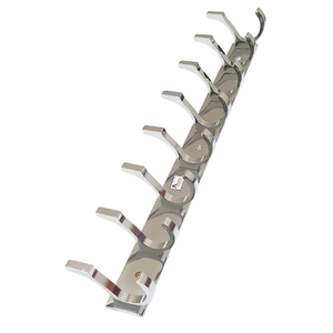 Premium Modern Aluminium 8 Pin Adjustable Wall Mounted Heavy Duty Hook Rack <b>Clothes</b> Hanger Organizer Coat Towel Bag <b>Storage</b> - Product Image 3