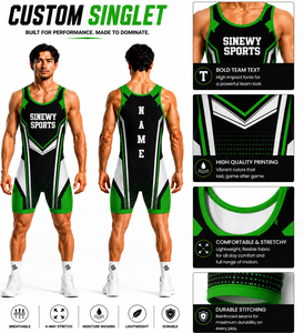 Sublimated Stretch Breathable Quick Dry Lightweight 100% Polyester Mens Wrestling Singlet No Fade Printing Guaranteed - Product Image 1