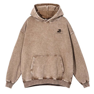 Hoodies délavés à l'acide pour l'hiver, hoodies délavés à l'acide couleur unie, vêtements de mode, hoodies délavés à l'acide - Product Image 1