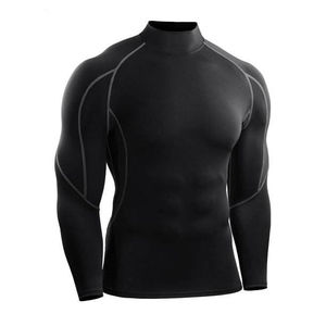 <b>Men's</b> Full Sleeve Rash Guard White Quick Dry <b>Compression</b> Breathable Sublimation Printed Spandex/Polyester Adult Sport <b>Shirt</b> - Product Image 4