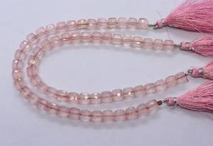 AAA Natural Rose Quartz Faceted Cube Beads 6-7MM Pink Quartz <b>Gemstone</b> Beads 8 Inch Quartz 3D Cube Beads for Jewelry Making - Product Image 5
