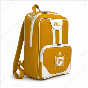 Sigma Gamma Rho Royal Blue Yellow <b>Backpack</b> With Zipper Closure Durable <b>school</b> book bag - Product Image 2