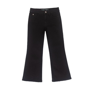 Jean évasé taille mi-haute pour filles, style rétro bootcut, en denim extensible, vintage, élégant, coupe slim et ample, idéal pour les fêtes, du fabricant professionnel - Product Image 3