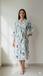 Vibrant Cotton Waffle Bath <b>Towel</b> <b>Luxury</b> <b>Hand</b> Block Floral Print Soft Breathable Eco-friendly Strong Water Absorption Multi Color - Product Image 2