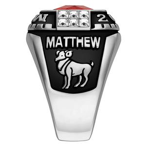 Anillo de Graduación Personalizado de Plata de Ley 925 para Hombre, con Piedra de Nacimiento, Anillo Escolar o Universitario, Regalo de Graduación Personalizado para Estudiantes - Product Image 3